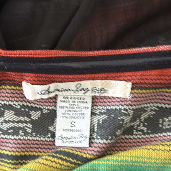American Rag strapless serape dress small sheer western festival boho wanderlust - Picture 11 of 12